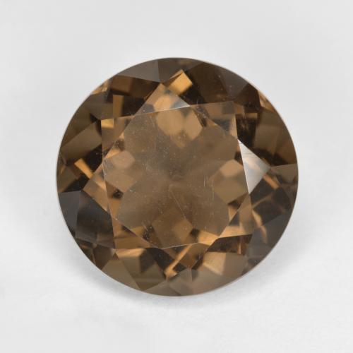 Warmes Braun Rauchquarz Edelstein - 5.3ct Rund Facettenschliff (ID: 494812)