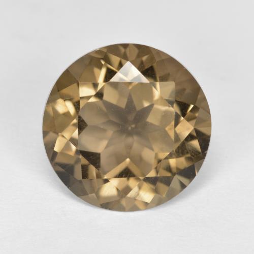 Light Mocha Smoky Quartz Gem - 5.2ct Round Facet (ID: 494813)