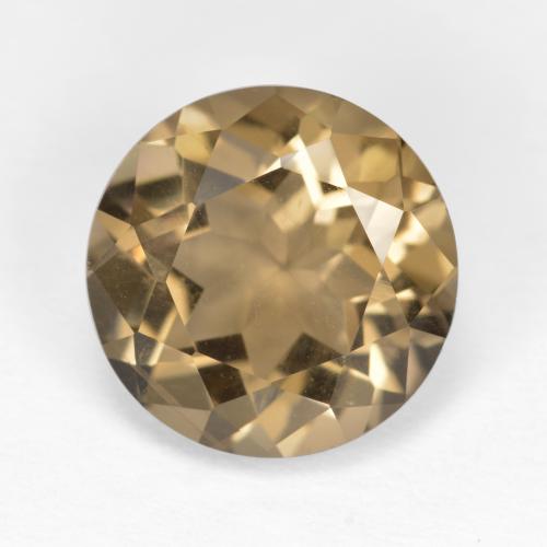 Medium-Light Brown Rauchquarz Edelstein - 5.4ct Rund Facettenschliff (ID: 494817)