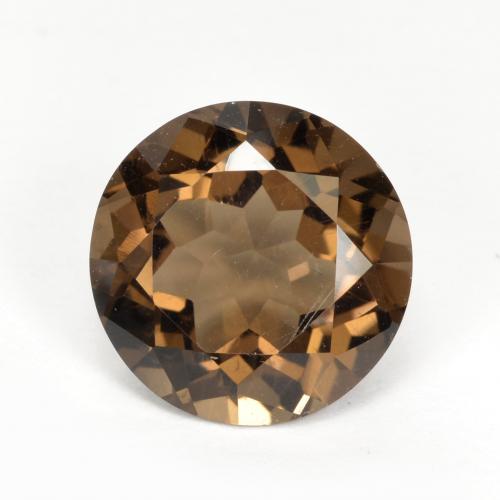 Medium Brown Smoky Quartz Gem - 5.5ct Round Facet (ID: 494820)