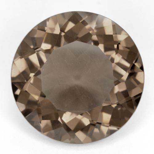 Warmes Braun Rauchquarz Edelstein - 22.7ct Rund Facettenschliff (ID: 497335)