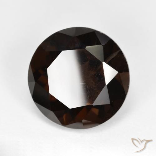 5.32 ct Brown Smoky Quartz Stone, Natural Smoky Quartz in Round Facet Shape for Sale
