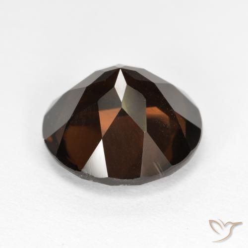 Smoky Quartz Gemstone in 12 mm (calibrated) Size for Sale, Smoky Quartz Stone in Deep Chocolate Brown Color