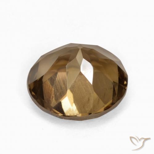 Smoky Quartz Gemstone in 12 mm (calibrated) Size for Sale, Smoky Quartz Stone in Gingerbread Brown Color
