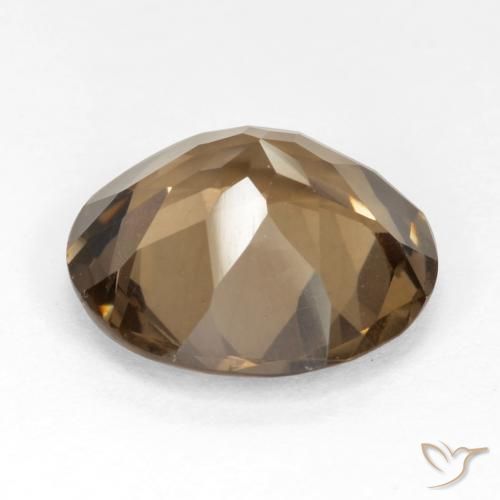 Smoky Quartz Gemstone in 12 mm (calibrated) Size for Sale, Smoky Quartz Stone in Light Mocha Color