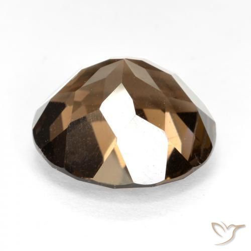 Smoky Quartz Gemstone in 13 mm (calibrated) Size for Sale, Smoky Quartz Stone in Medium-Dark Brown Color