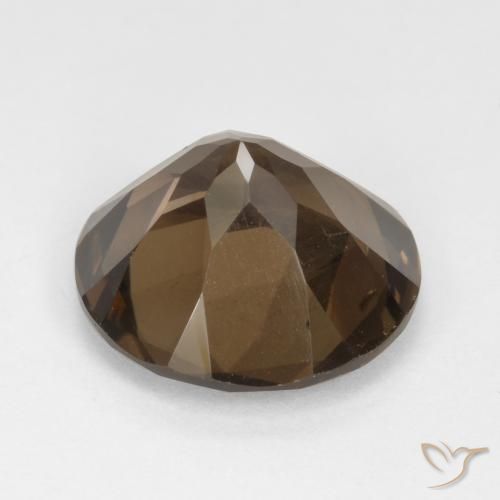 Smoky Quartz Gemstone in 12 mm (calibrated) Size for Sale, Smoky Quartz Stone in Hickory Brown Color