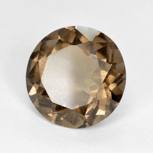 4.63 ct Brown Smoky Quartz Stone, Natural Smoky Quartz in Round Facet Shape for Sale