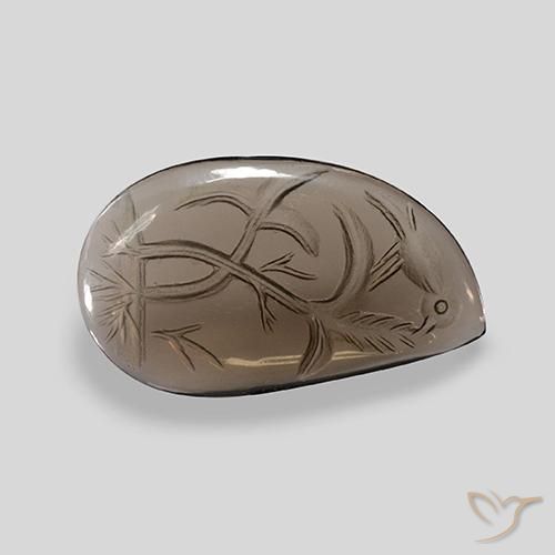 Smoky Quartz Gemstone in 30 x 17.6 mm Size for Sale, Smoky Quartz Stone in Medium Brown Color