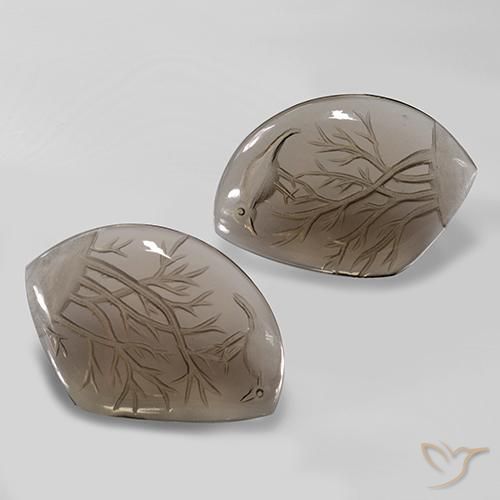75.91 ctw Brown Smoky Quartz Stones, Natural Smoky Quartz in Fancy Carving Shape for Sale