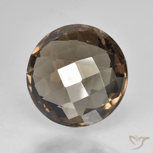 8.38ct Natural Medium-Dark Brown Smoky Quartz, Round, VVS-VS