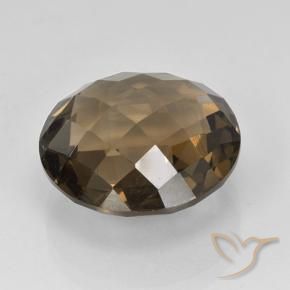 Smoky Quartz Gemstone in 14 mm (calibrated) Size for Sale, Smoky Quartz Stone in Medium-Dark Brown Color