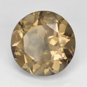 4.91 ct Brown Smoky Quartz Stone, Natural Smoky Quartz in Round Facet Shape for Sale