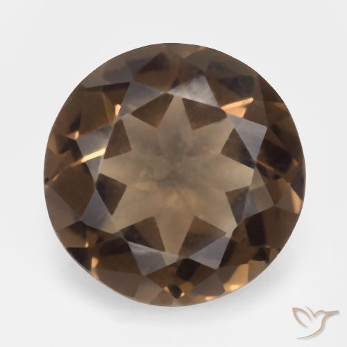 4.20ct Natural Umber Brown Smoky Quartz, Round, VVS
