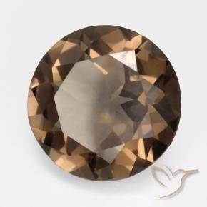 4.20 ct Brown Smoky Quartz Stone, Natural Smoky Quartz in Round Facet Shape for Sale