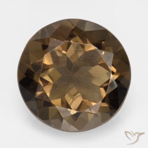 5.33ct Natural Warm Brown Smoky Quartz, Round, VVS