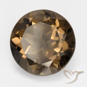 5.33 ct Brown Smoky Quartz Stone, Natural Smoky Quartz in Round Facet Shape for Sale