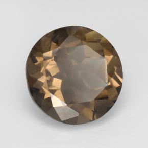 4.80 ct Brown Smoky Quartz Stone, Natural Smoky Quartz in Round Facet Shape for Sale