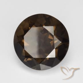 5.80 ct Brown Smoky Quartz Stone, Natural Smoky Quartz in Round Facet Shape for Sale