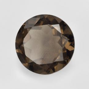 4.98 ct Brown Smoky Quartz Stone, Natural Smoky Quartz in Round Facet Shape for Sale