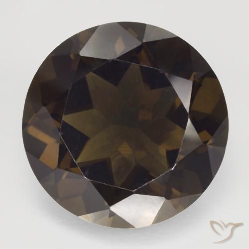 17.43ct Natural Dark Brown Smoky Quartz, Round, VVS