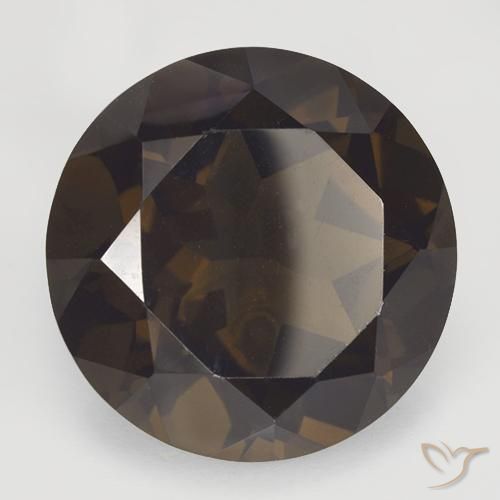 17.43 ct Brown Smoky Quartz Stone, Natural Smoky Quartz in Round Facet Shape for Sale