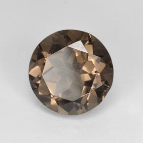 4.85 ct Brown Smoky Quartz Stone, Natural Smoky Quartz in Round Facet Shape for Sale