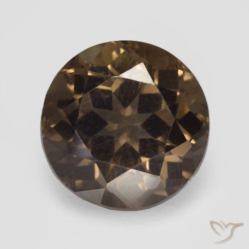6.60ct Natural Warm Brown Smoky Quartz, Round, VVS-VS
