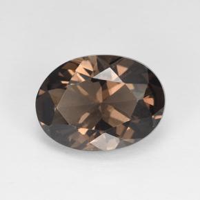 Gingerbread Brown Smoky Quartz Gem - 4.5ct Oval Facet (ID: 503809)