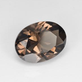 4.49 ct Brown Smoky Quartz Stone, Natural Smoky Quartz in Oval Facet Shape for Sale