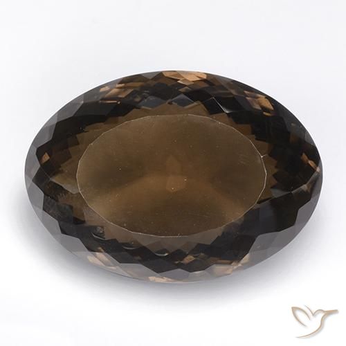 Medium Brown Smoky Quartz Gem - 103.4ct Oval Portuguese-Cut (ID: 508822)