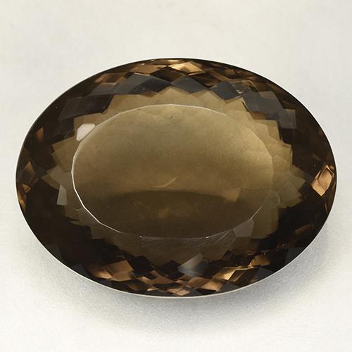 Brown Smoky Quartz Gem - 124.6ct Oval Portuguese-Cut (ID: 508829)
