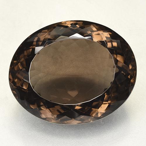 89.26 ct Brown Smoky Quartz Gemstone, Smoky Quartz Gem in Oval Portuguese-Cut Shape for Sale.