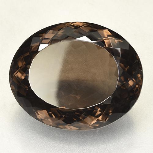 89.26 ct Brown Smoky Quartz Stone, Natural Smoky Quartz in Oval Portuguese-Cut Shape for Sale