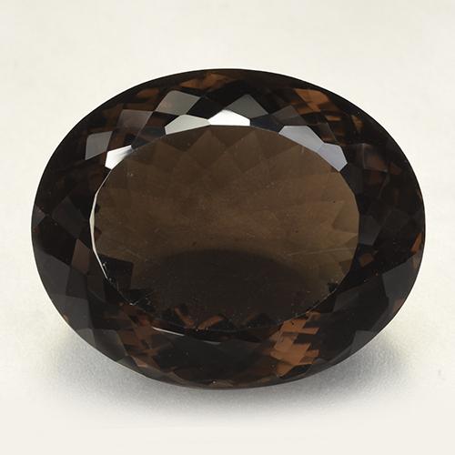 Hickory Brown Smoky Quartz Gem - 93.5ct Oval Portuguese-Cut (ID: 508831)