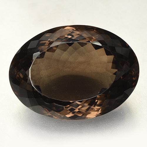 Medium Brown Smoky Quartz Gem - 165.3ct Oval Portuguese-Cut (ID: 508833)