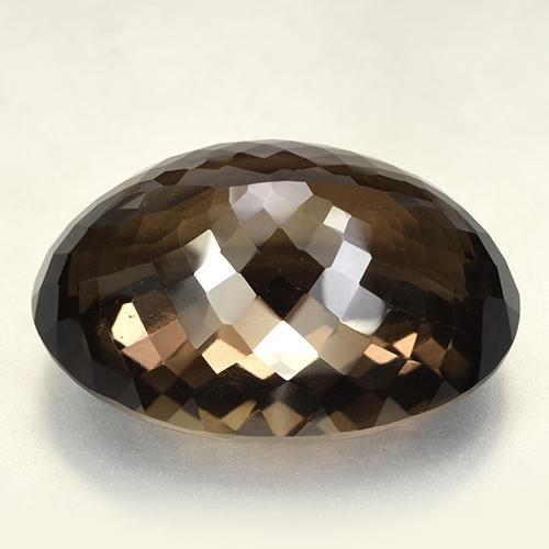 Smoky Quartz Gemstone in 40.9 x 29.9 mm Size for Sale, Smoky Quartz Stone in Medium Brown Color
