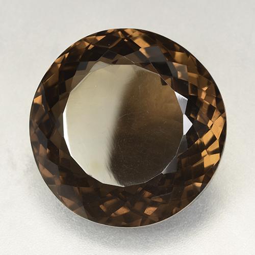 52.49 ct Brown Smoky Quartz Gemstone, Smoky Quartz Gem in Round Portuguese-Cut Shape for Sale.