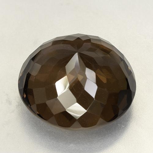 Smoky Quartz Gemstone in 24.7 mm Size for Sale, Smoky Quartz Stone in Chocolate Brown Color