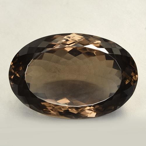 Chocolate Brown Дымчатый Кварц Камень - 110.3ct Овальная Португальская Огранка (ID: 508839)
