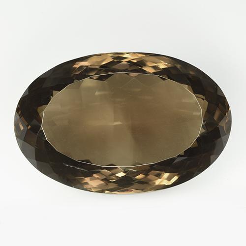 Walnut Brown Дымчатый Кварц Камень - 106.1ct Овальная Португальская Огранка (ID: 508843)