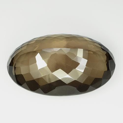 Smoky Quartz Gemstone in 39.2 x 25.7 mm Size for Sale, Smoky Quartz Stone in Walnut Brown Color