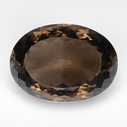 64.03 ct Brown Smoky Quartz Gemstone, Smoky Quartz Gem in Oval Portuguese-Cut Shape for Sale.