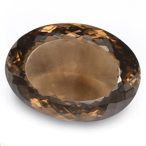 Medium Brown Smoky Quartz Gem - 121.9ct Oval Portuguese-Cut (ID: 509158)