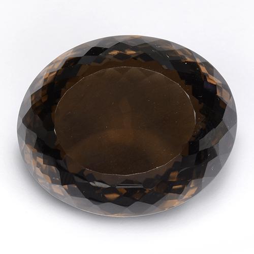 Chocolate Brown Quarzo fumé Gem - 86.9ct Ovale taglio portoghese (ID: 509166)