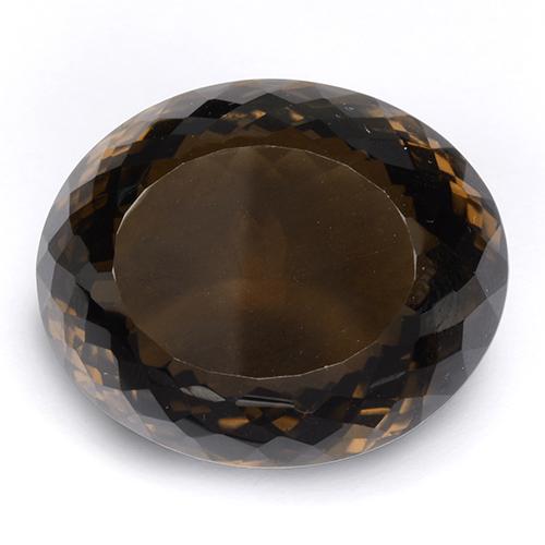86.86 ct Brown Smoky Quartz Stone, Natural Smoky Quartz in Oval Portuguese-Cut Shape for Sale
