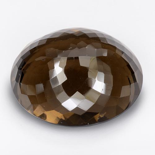 Smoky Quartz Gemstone in 30.6 x 25.4 mm Size for Sale, Smoky Quartz Stone in Chocolate Brown Color