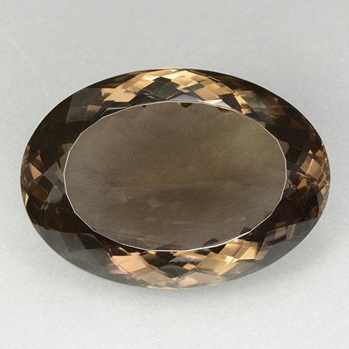 Warm Brown Smoky Quartz Gem - 79.1ct Oval Portuguese-Cut (ID: 509168)