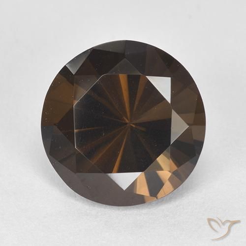 6.38ct Natural Reddish Brown Smoky Quartz, Round, VVS