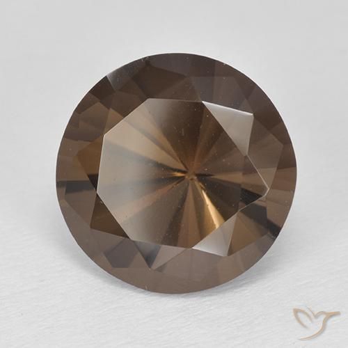 4.72 ct Brown Smoky Quartz Stone, Natural Smoky Quartz in Diamond-Cut Shape for Sale